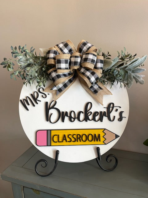 Personalized Classroom Sign